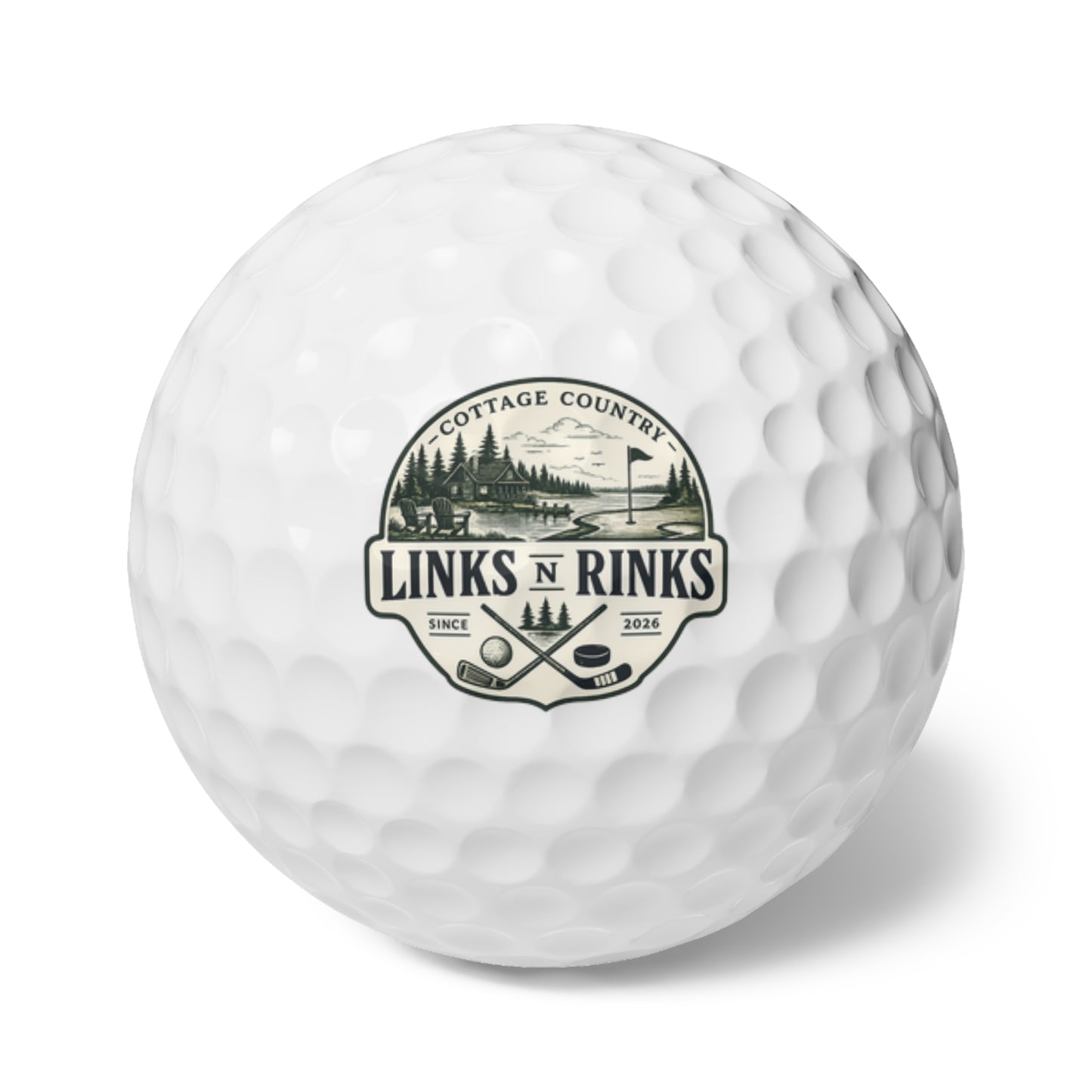 Links n Rinks "Cottage Country" 6 pack of Golf Balls