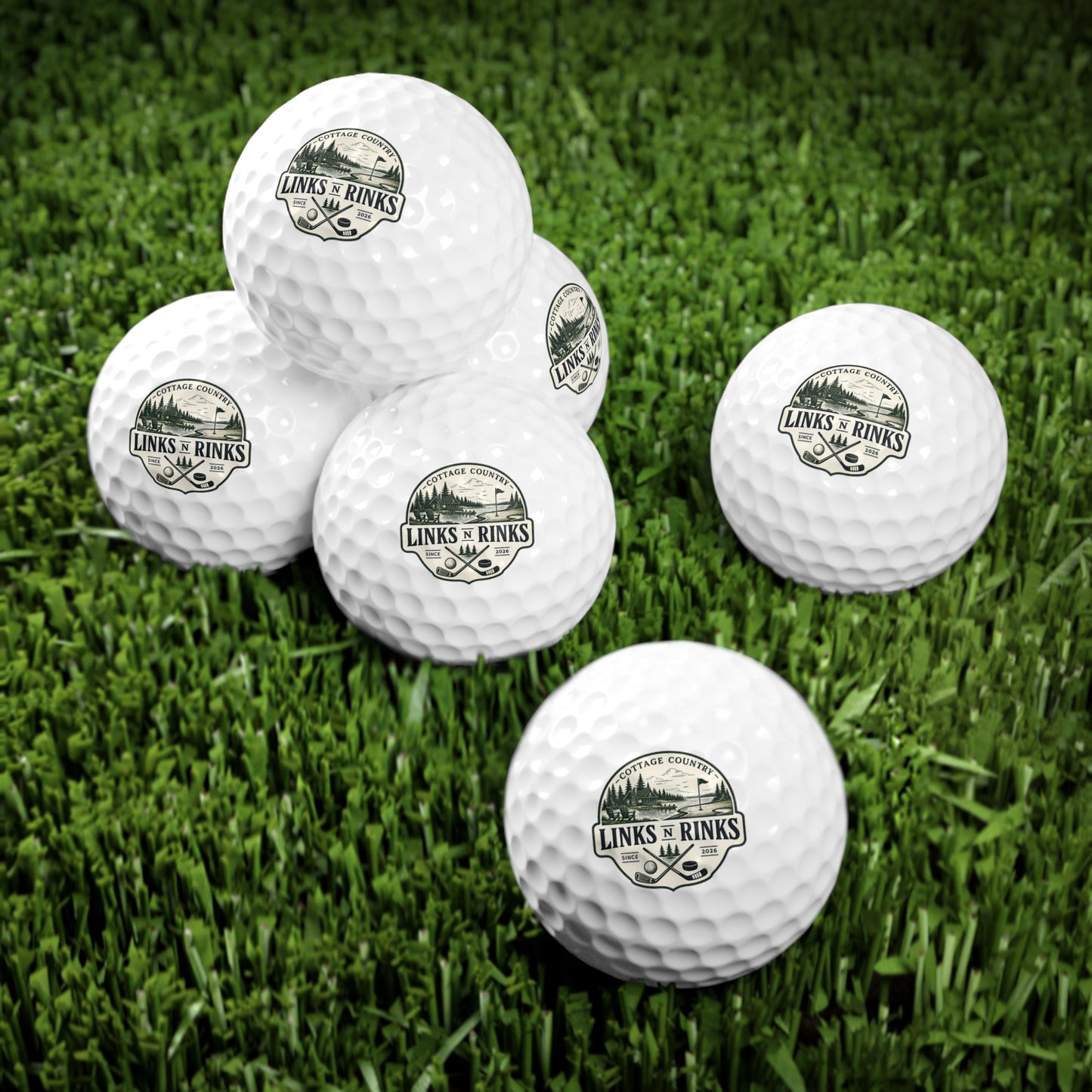 Links n Rinks "Cottage Country" 6 pack of Golf Balls