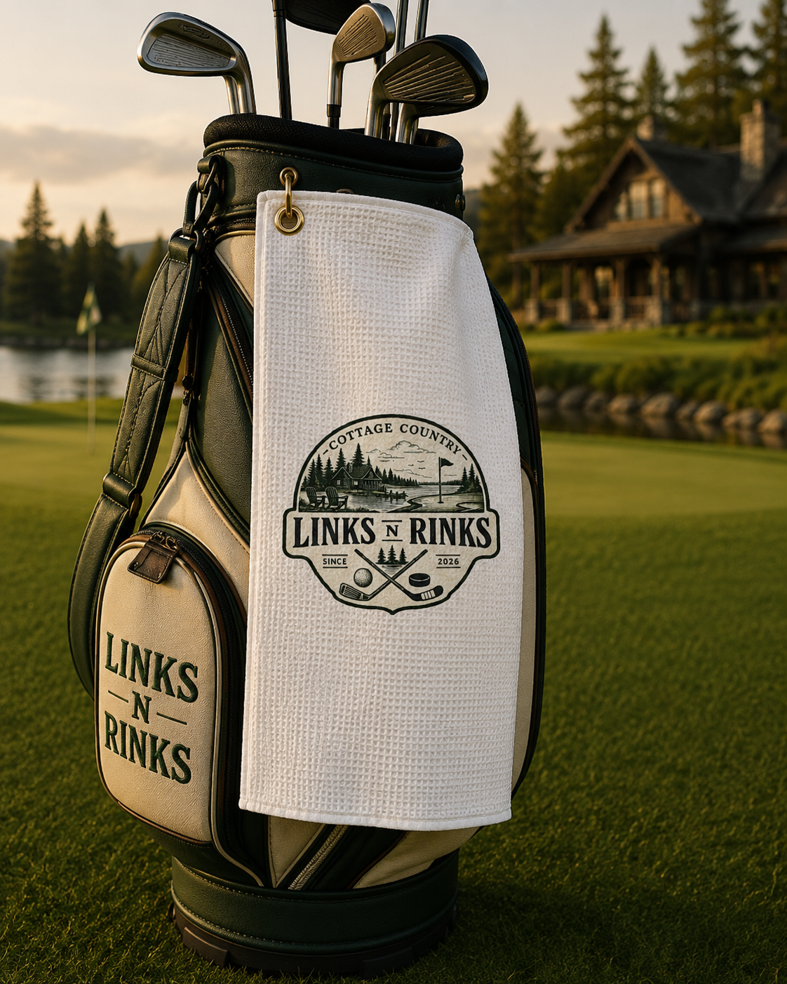 Links n Rinks "Cottage Country" Golf Towel