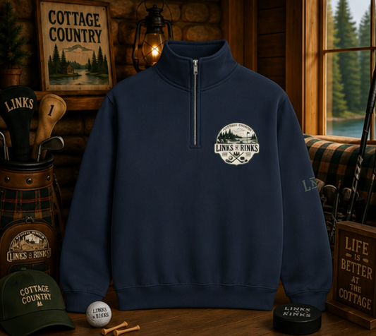 Links n Rinks "Cottage Country" 1/4 Zip