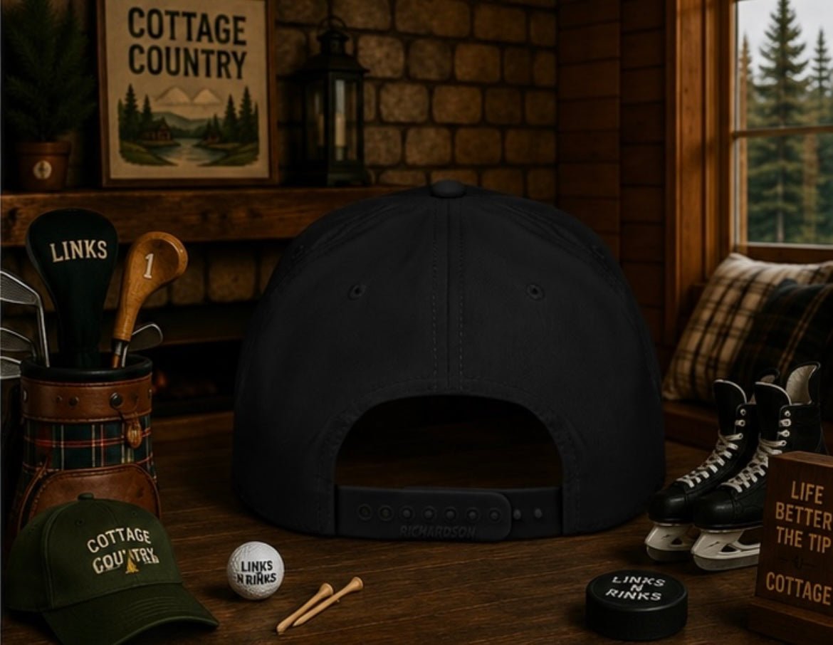 Canadian Course Rope Hat - Black | Links n Rinks | Golf & Hockey Apparel