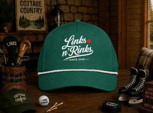 Canadian Course Rope Hat - Green | Links n Rinks | Golf & Hockey Apparel