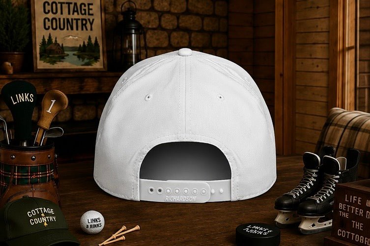 Crossroads Rope Cap - White | Links n Rinks | Golf & Hockey Apparel