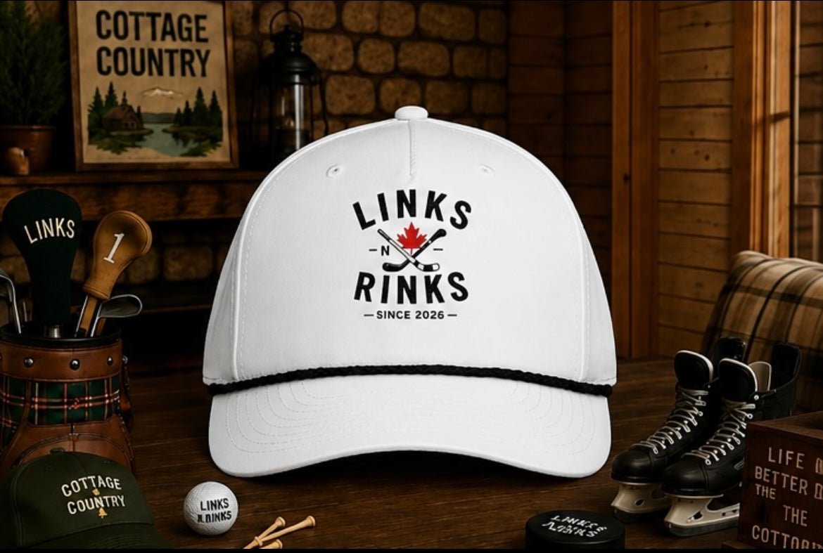 Crossroads Rope Cap - White | Links n Rinks | Golf & Hockey Apparel