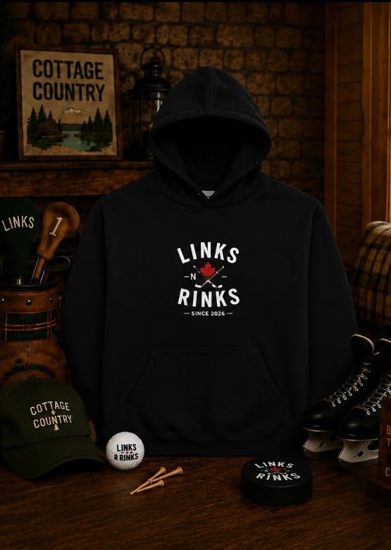 The Cabin Hoodie - Black | Links n Rinks | Golf & Hockey Apparel