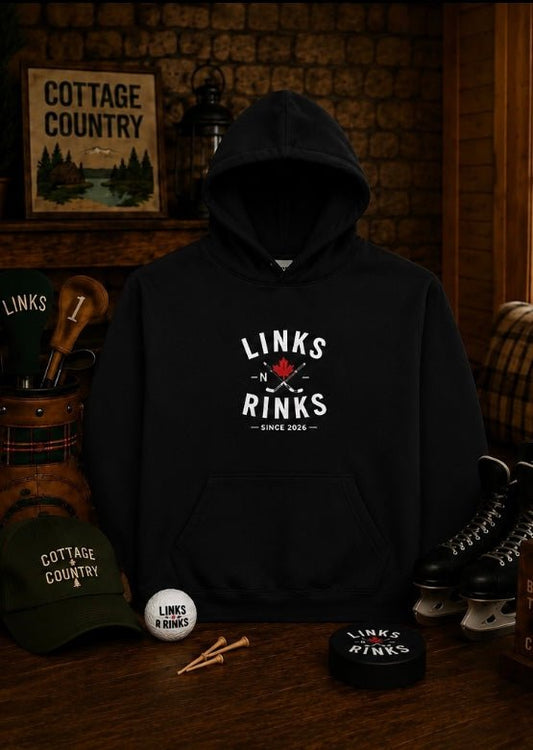 The Cabin Hoodie - Black | Links n Rinks | Golf & Hockey Apparel