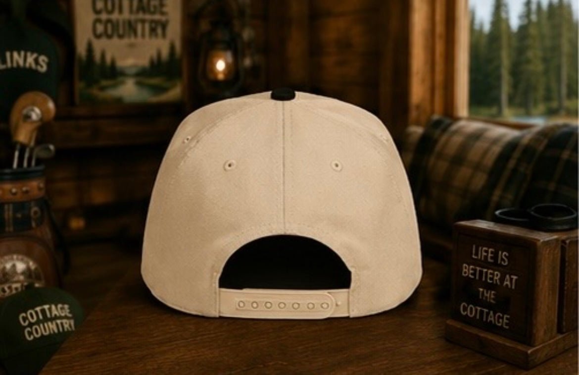 The Canadian Cottage Hat - Black and White | Links n Rinks | Golf & Hockey Apparel