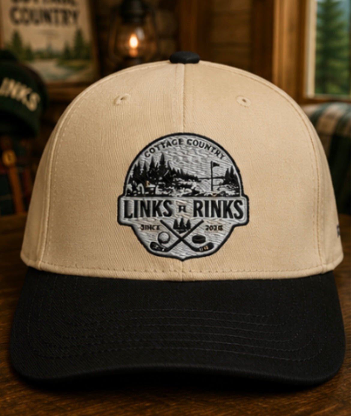 The Canadian Cottage Hat - Black and White | Links n Rinks | Golf & Hockey Apparel