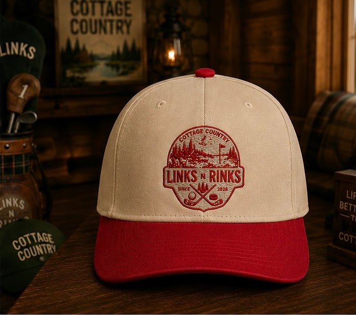The Canadian Cottage Hat - Red | Links n Rinks | Golf & Hockey Apparel